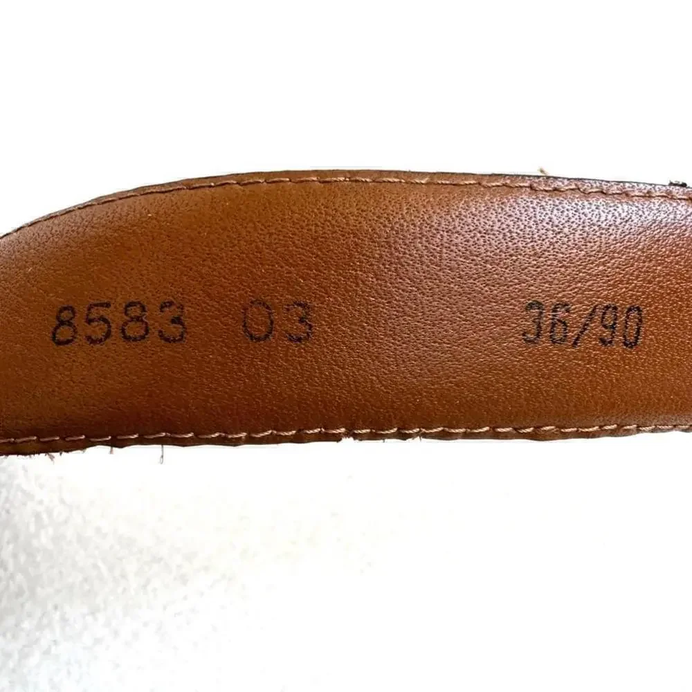 Massimo Dutti Men's Brown Leather Belt Size 36/90